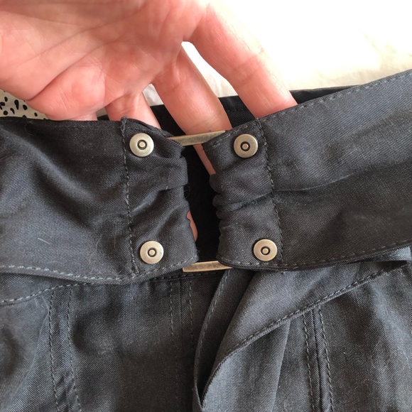 Free People Tencel A line and circle mini pleated skirt - dusty black - Picture 7 of 11